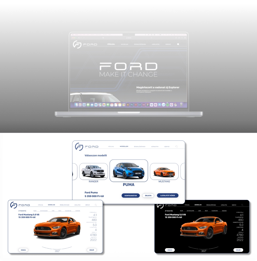 Ford concept site laptop and mobile mockups