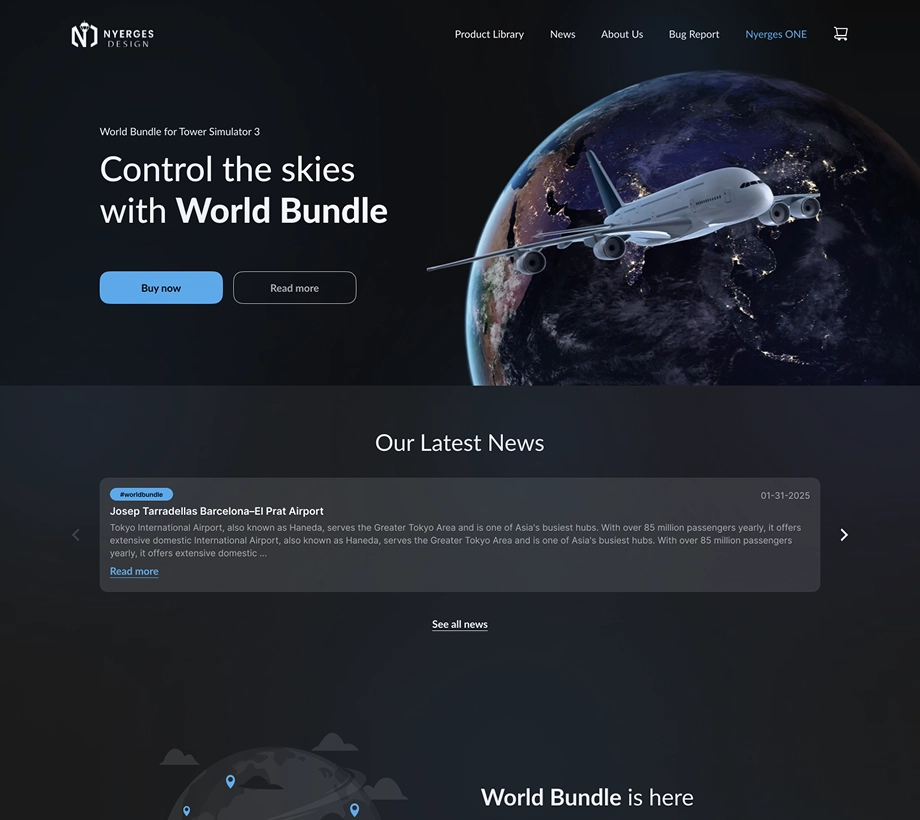 Nyerges Design storefront homepage